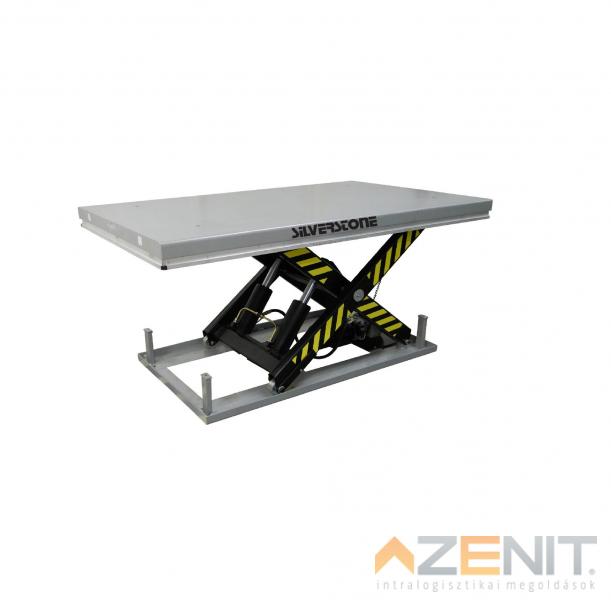 Statikus elektro-hidraulikus emelőasztal 2000 kg teherbírással 1000 mm emelési magassággal (platform méret 1000×1600 mm)