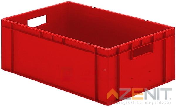 Műanyag szállítóláda 600×400×210 mm piros színben