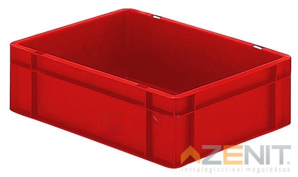 Műanyag szállítóláda 400×300×120 mm piros színben