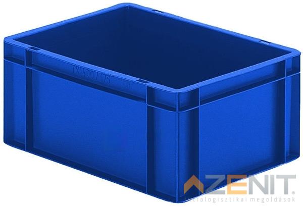 Műanyag szállítóláda 400×300×175 mm kék színben