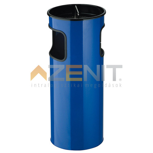 50 literes fém hamutartós hulladékgyűjtő kék színben