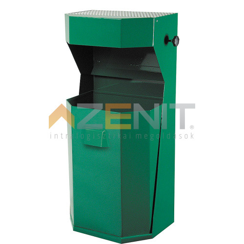 50 literes kültéri hulladékgyűjtő zöld színben