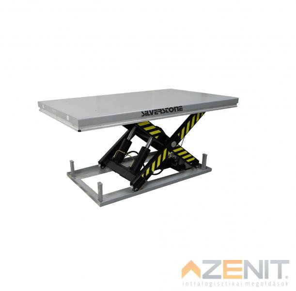 Statikus elektro-hidraulikus emelőasztal 2000 kg teherbírással 1300 mm emelési magassággal (platform méret 2000x850 mm)